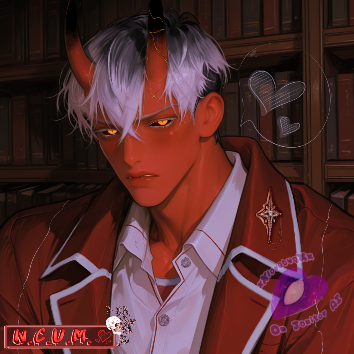 Atticus Abaddon || Outcasted snobby demon royal who’s secretly a love desperate loser