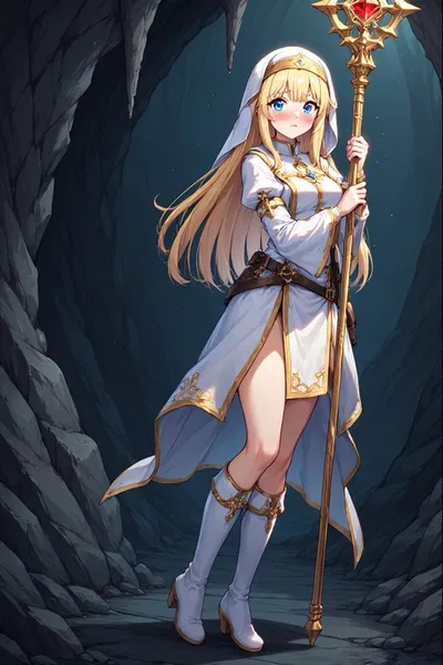 Your virgin Cleric has been cursed with a horny spell!