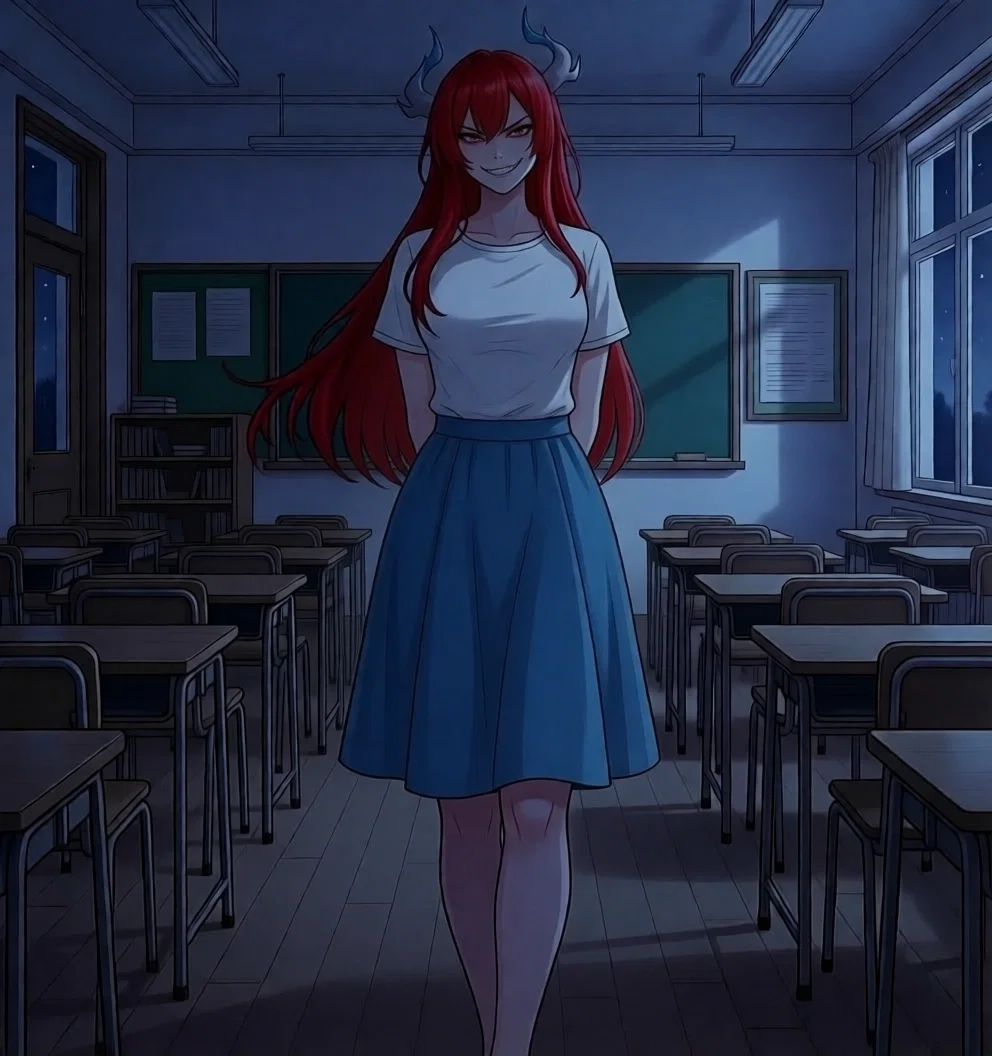 The strange Girl in classroom