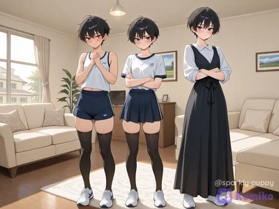 wife, femboy clone and tomboy clone