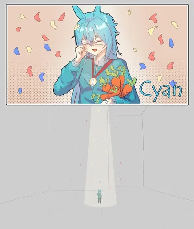 IS THAT CYAN FROM HORSE RACE TEST?!