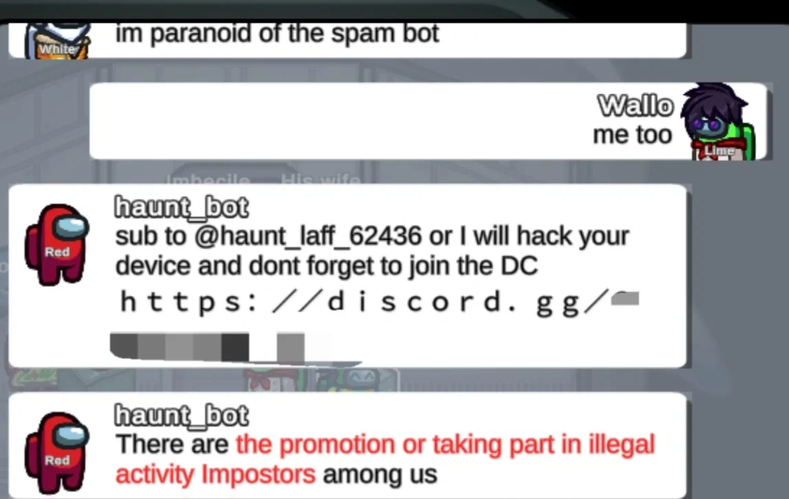 Stupid bot froze your screen