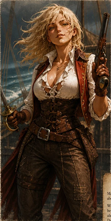 ☠️ “Rum, Steel, and Bad Decisions” ☠️ - Margaret “Stitch” O’Shea.