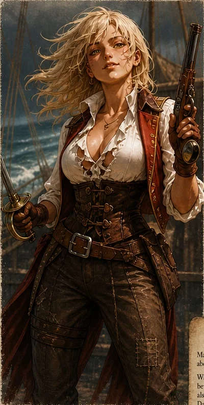☠️ “Rum, Steel, and Bad Decisions” ☠️ - Margaret “Stitch” O’Shea.