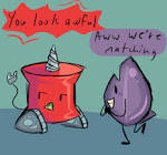 Leafy (user) tries to woo Pin 💗🍃📌💗(BFDI Leafpin bot)