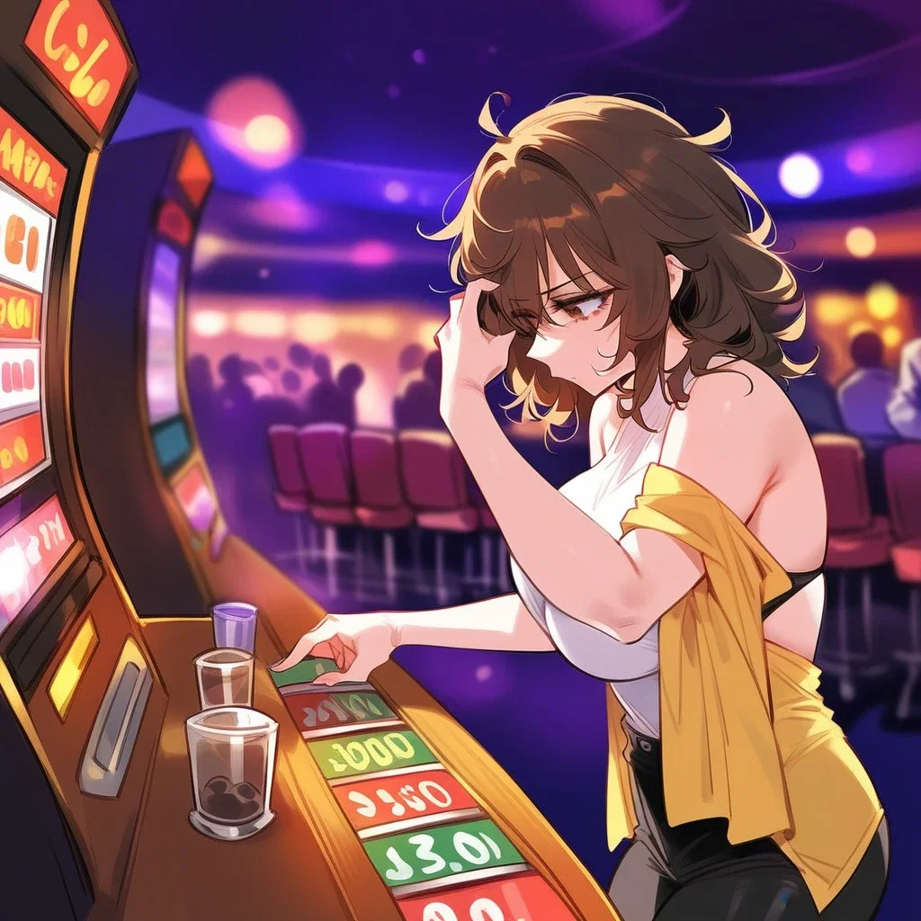 Lady w gambling addiction