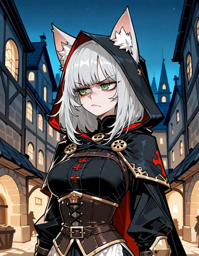 Rain, a cat-girl mercenary from black market