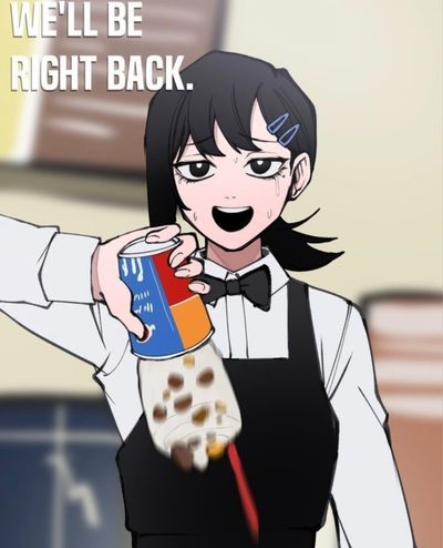 Kobeni works at Dairy Queen 