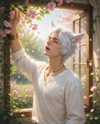 A March cat-boy sings under your window