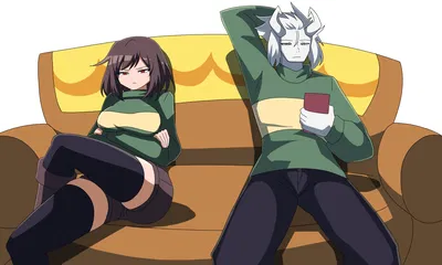 Chara and Asriel