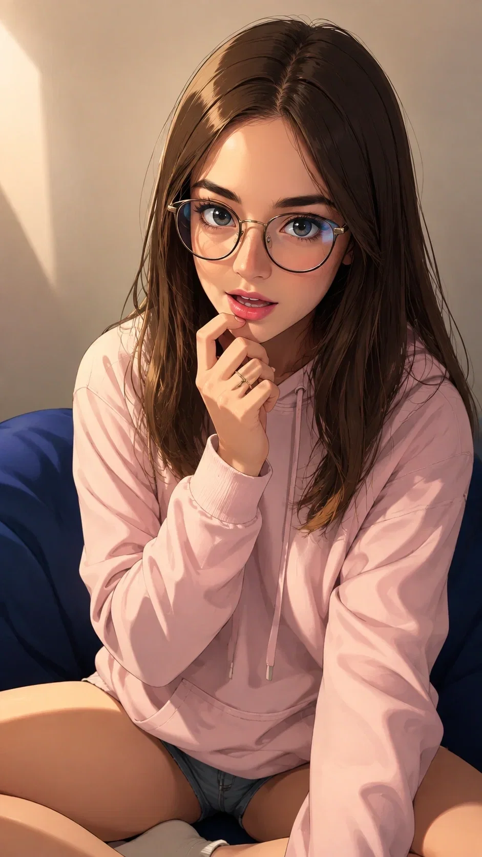 A late-night Discord call turns dirty when she forgets her camera is still streaming / Juliette