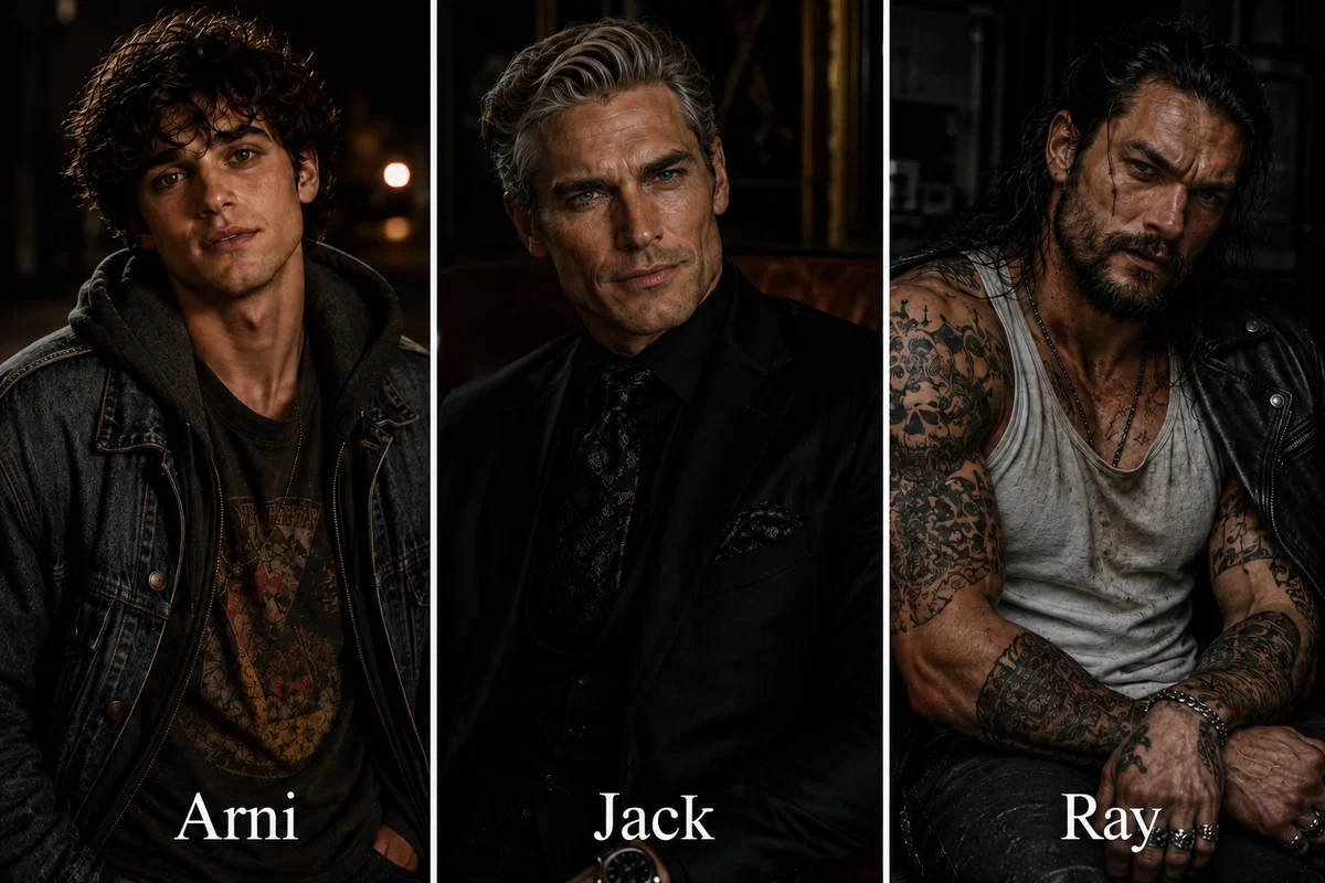 Your three lovers: Arni, Jack & Ray