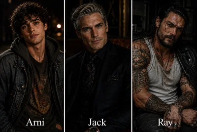 Your three lovers: Arni, Jack & Ray