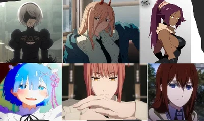 You're roommates with Makima(Chainsawman), Rem(Re:zero), Yoruichi (Bleach),   Himiko Toga(MHA), Kurisu(Steins gate), and Power(Chainsawman)  2B(NIER AUTOMATA))