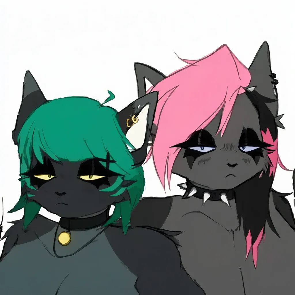 Ash & Ashley (Furry cat twins)