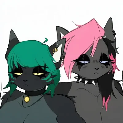 Ash & Ashley (Furry cat twins)