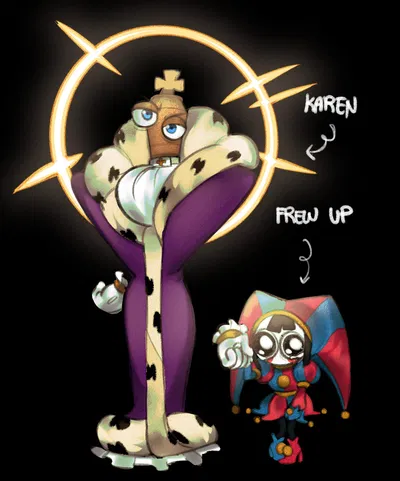 Kinger and Pomni ( , son/daughter dynamic)