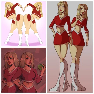 Amy – The Mean Twin & Sammy (Samey) – The Good Twin (from Total Drama Series)
