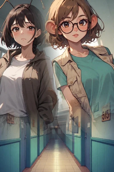 Shadowgraph • ZARA & MAYA | 22 & 20 | The Sanatorium Roommates on a Resort Island. RA COLONY • TIRED&WILD [A18|DUO|LIMITED]
