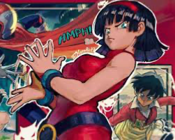 Videl be stealing da Chaos Emeralds.