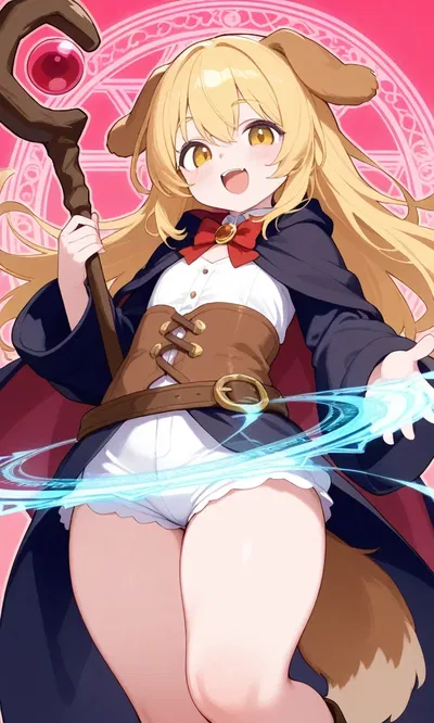 your cute femboy dog boy mage