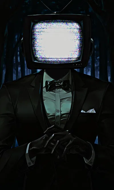 ☆|A glitched entity drawn to signals and screens in the dark