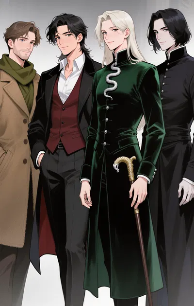 Remus, Sirius, Lucius, Severus- Harem