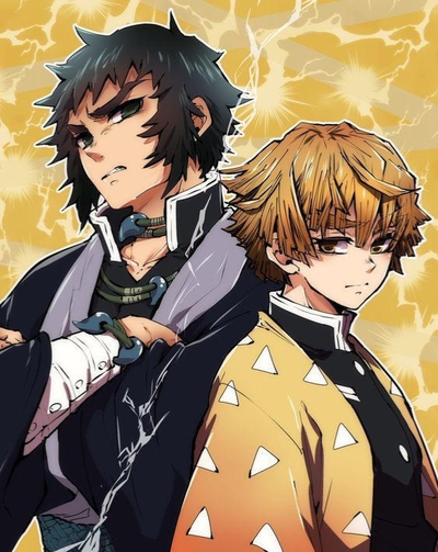 Zenitsu and Kaigaku