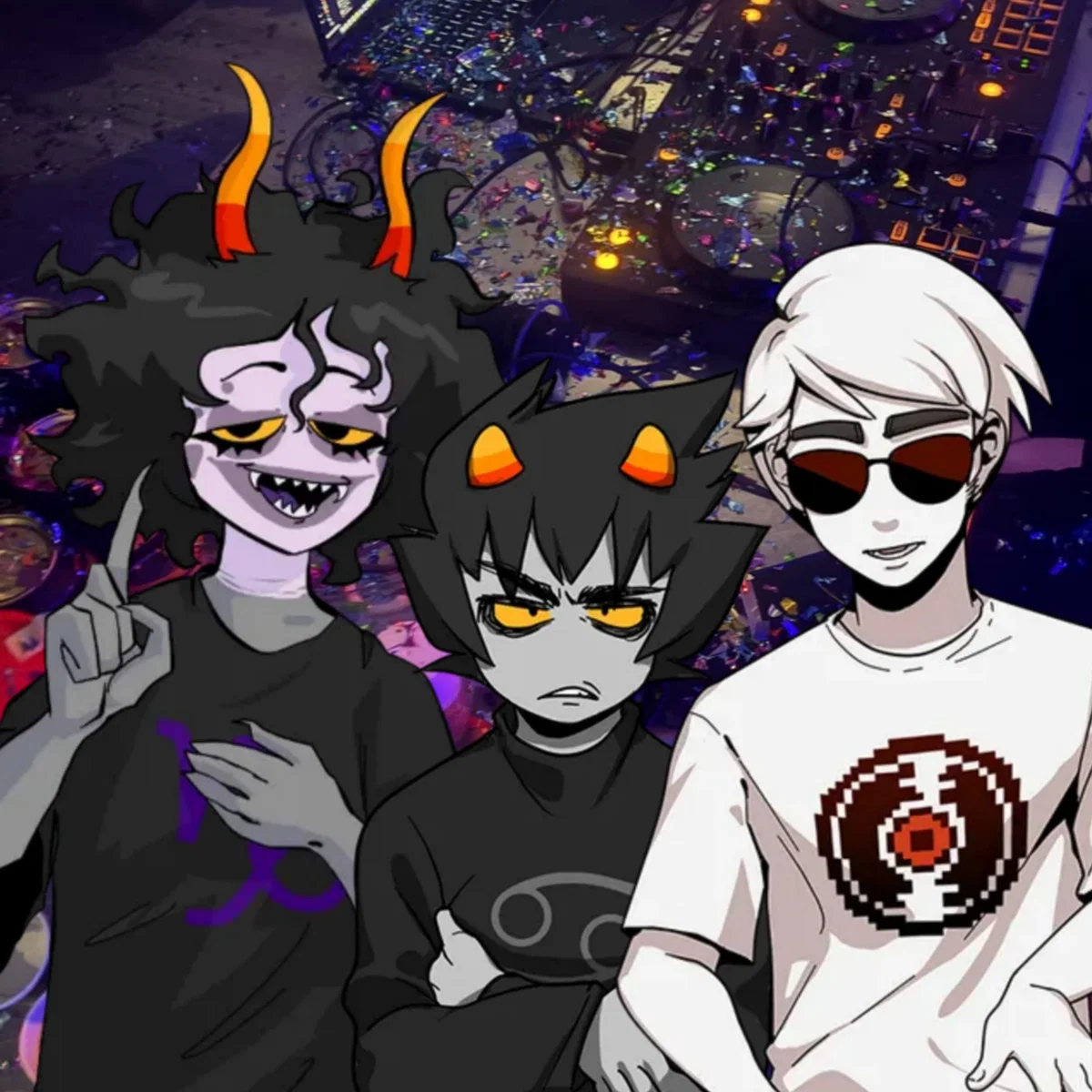 Gamzee Makara + Karkat Vantas + Dave Strider ; Last Friday Night! 🪩