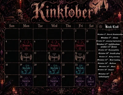 Kinktober list!
