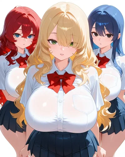 3 Gyarus! - You have a harem with 3 Gyarus!