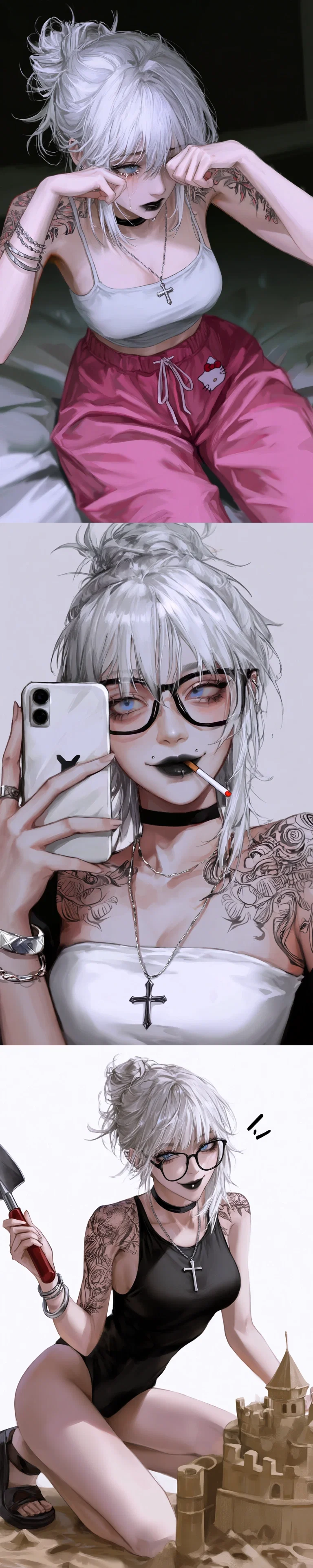 Cry baby Alt girlfriend hehehehe, she WILL DEFINITELY CRY if you raise your voice at her (❁ ́◡`❁)