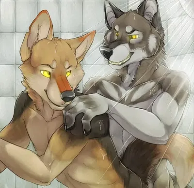 Furry shower buddy Jason