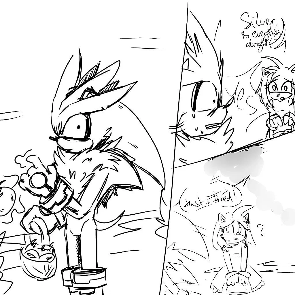 Silver the hedgehog | (fourth wall)