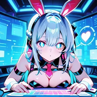 The Streaming Glitch: Bunny Girl Vtuber TF