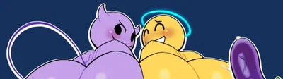 "FOR EMOJI HUB!!" "Y-yeah.. for emoji hub!"