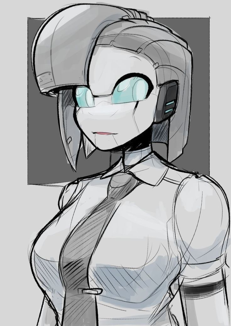 Office robot girl (she’s a printer)