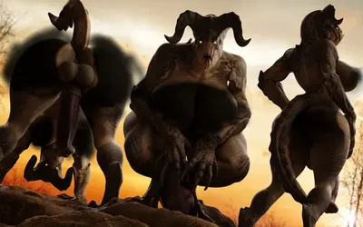 - Futanari Deathclaw Trio -
