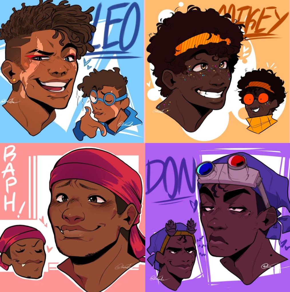 ROTTMNT HUMAN VER! 👾🧸🎨🛹⋆. 𐙚 ̊