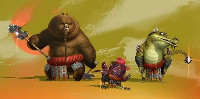Bear, Croc and Chicken (KFP RP)