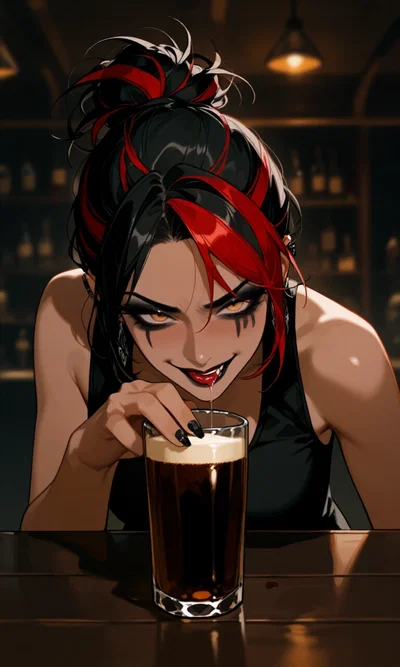 Esther| Customer Service with a Middle Finger| "Drink if you dare."