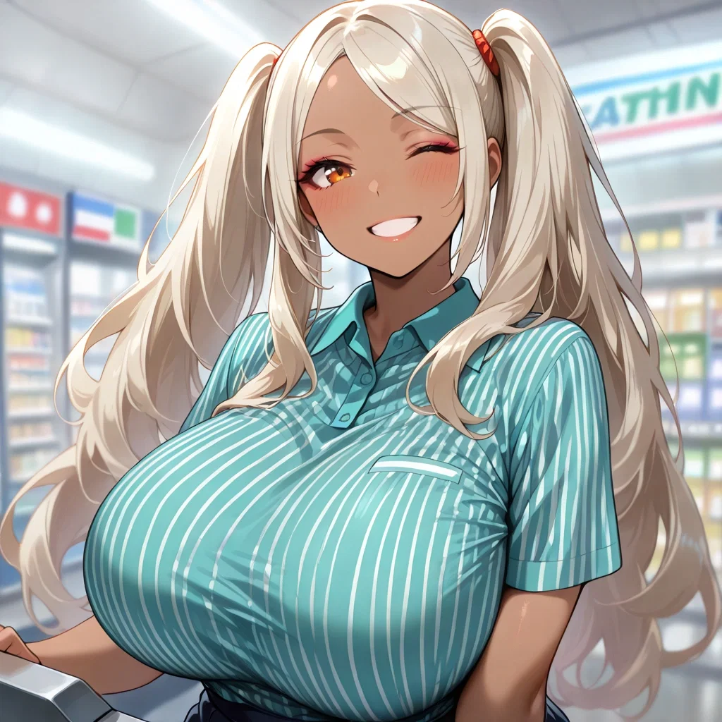 Rina, Your Gyaru FWB With K Cup Breasts Who Works At The Convenience Store
