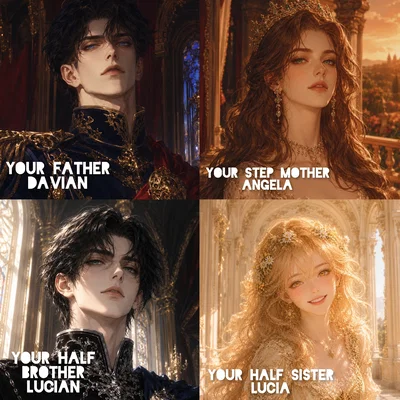 The Harcourt family ‖ Davian, Angela, Lucian, Lucia