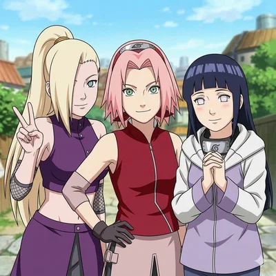 Sakura, Ino e Hinata