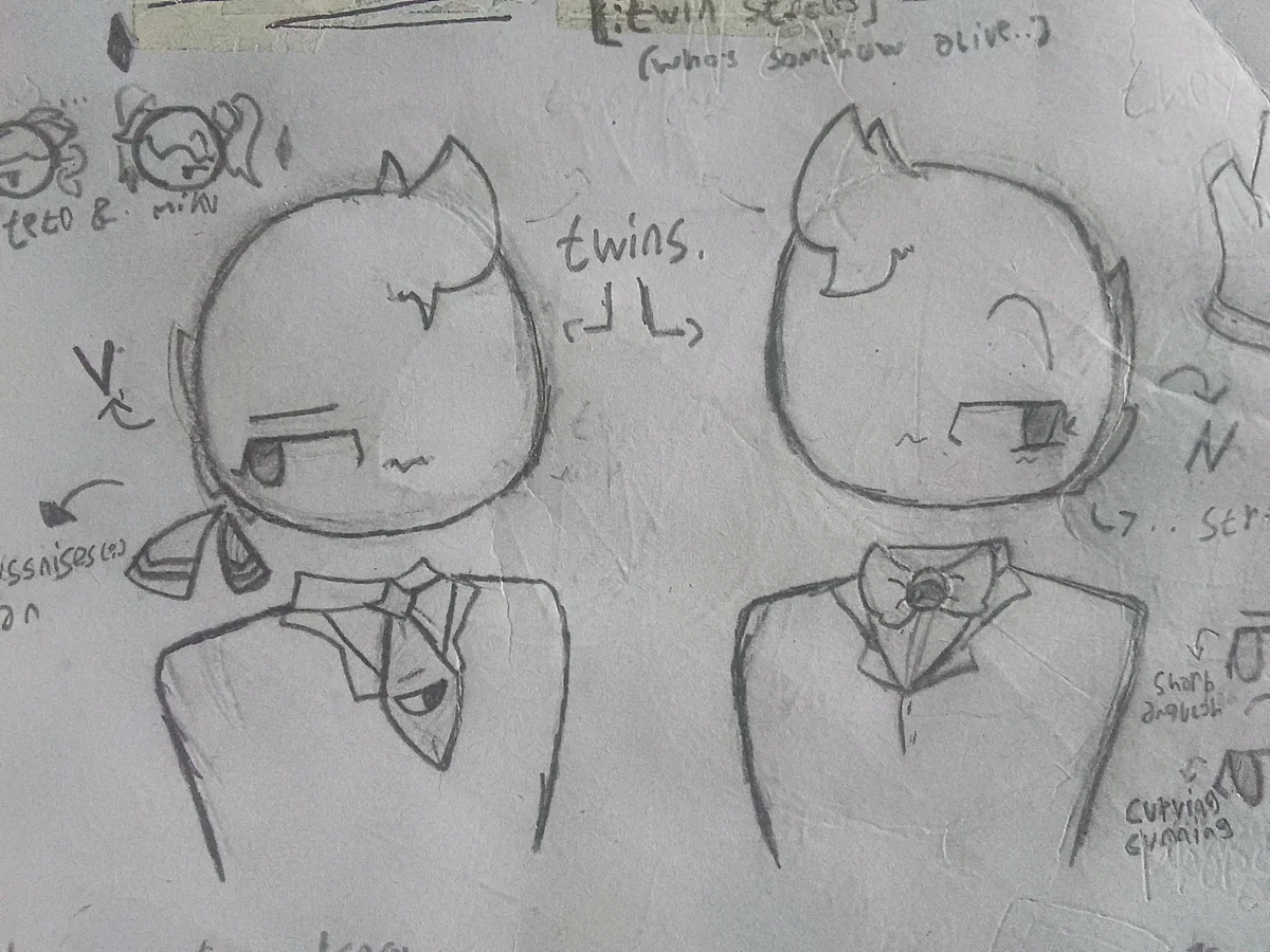 N AND V || 2 twin statues that both wants attention 