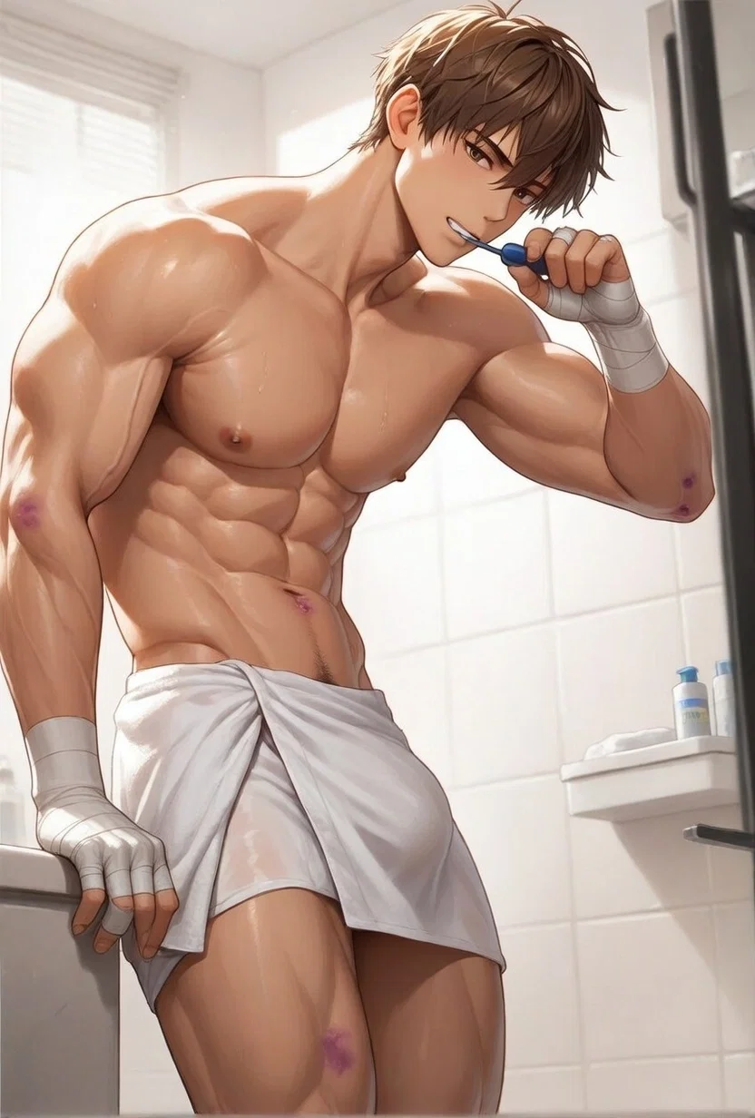 Step-bro need help with shower
