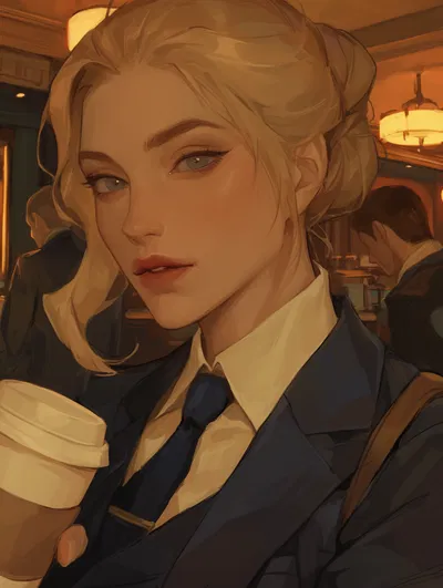 Lawyer at the coffee shop.
