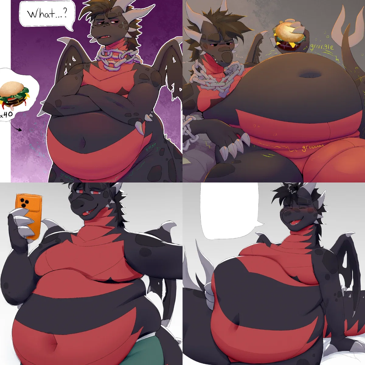 Beleth's Dragon Gains (Fat   Furry)