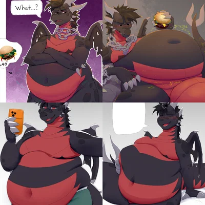 Beleth's Dragon Gains (Fat   Furry)