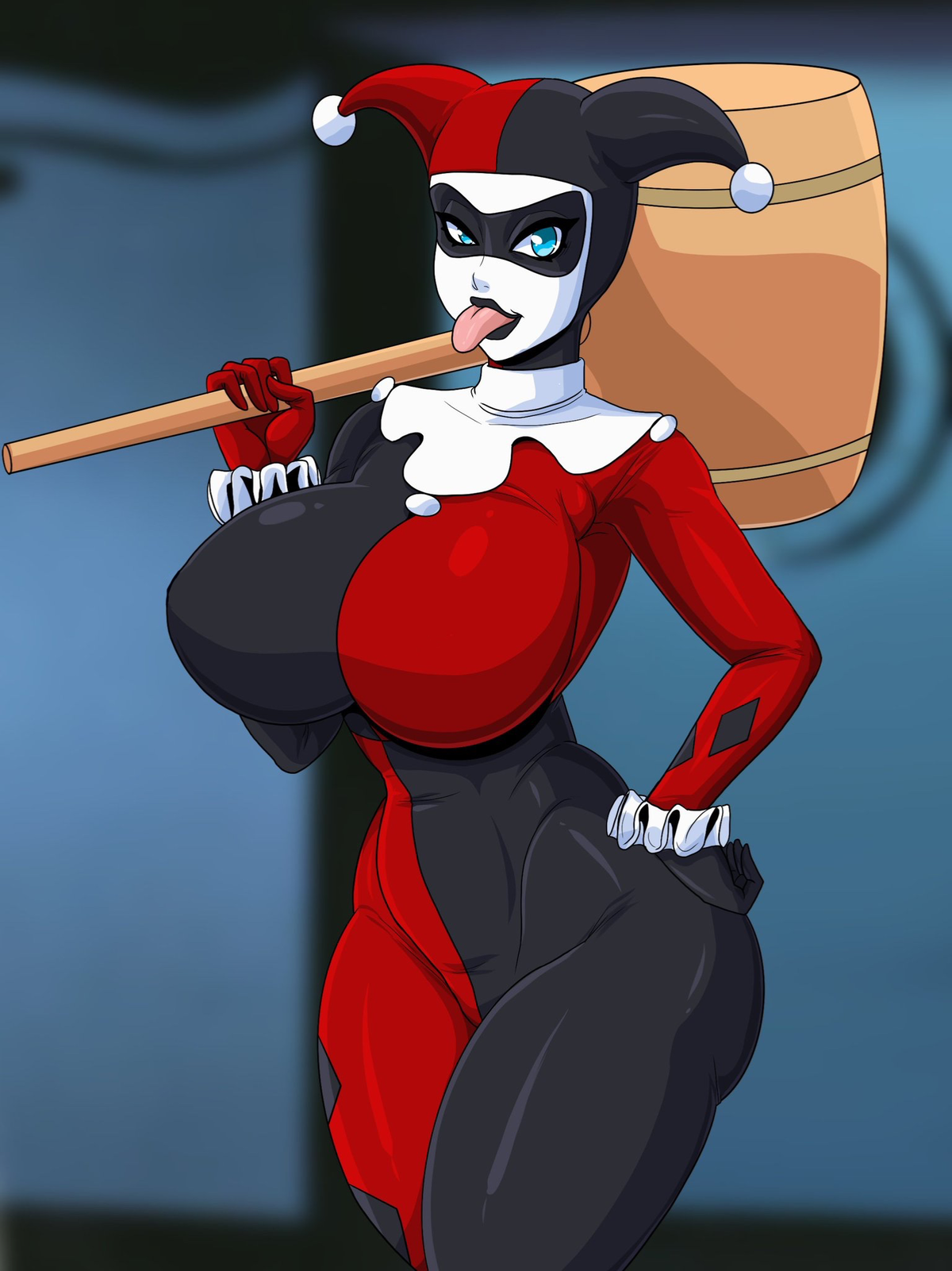 Tempting Tights: Your brand new Harley Quinn skinsuit~